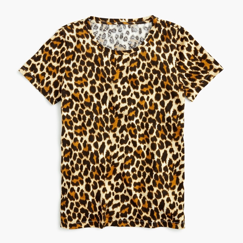 ***SOLD ***J Crew Leopard Tee Size L